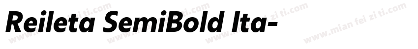 Reileta SemiBold Ita字体转换